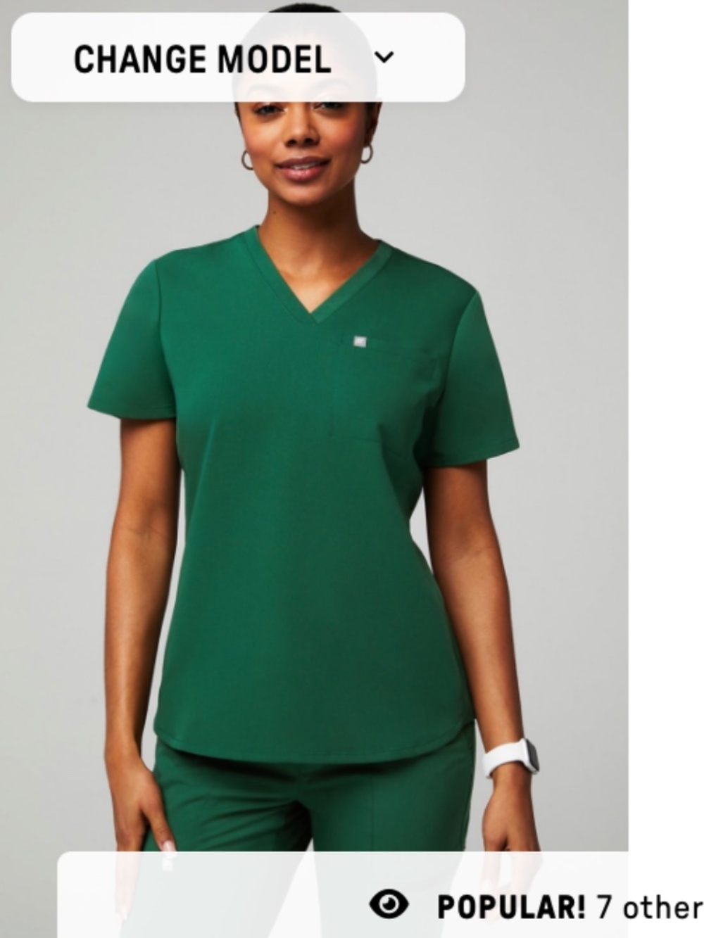 Fabletics vital 1 pocket scrub top